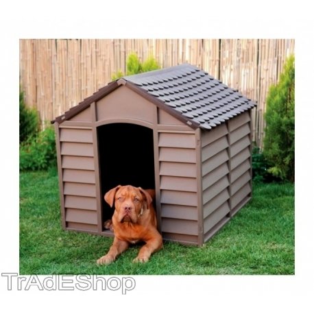 Trade Shop traesiocuccia A Form von Haus aus Harz für Hunde groß Größe 78 x 85 x 80 cm Beige von TrAdE shop Traesio®
