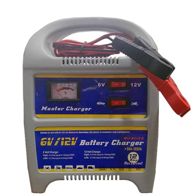 TrAdE shop Traesio Ladegerät Batterie für Auto oder Motorrad mit Spannung verstellbar 6 V bis 12 V von TrAdE shop Traesio