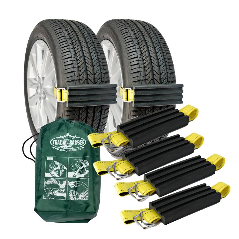 Trac-Grabber Traktionslösung für LKW und SUVs, Set von 4 Blöcken und Riemen, Set von 4 Blöcken und Riemen von Trac-Grabber