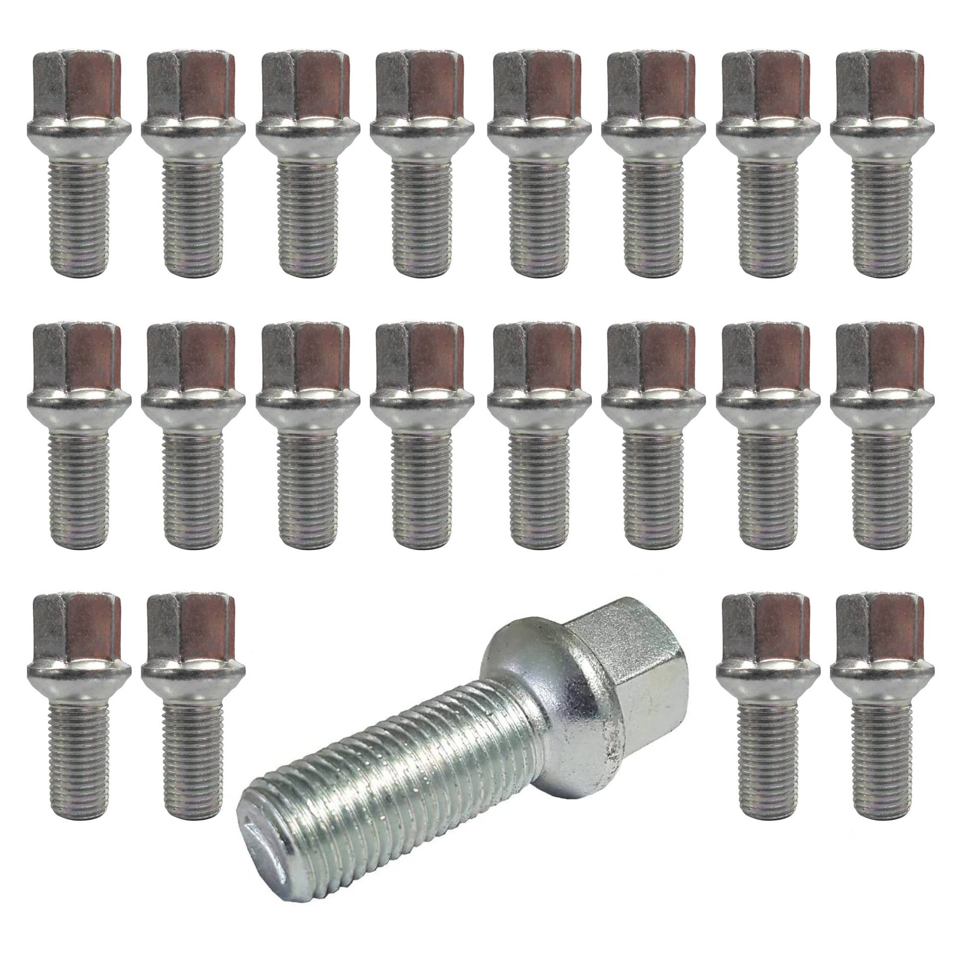 20 Radschrauben Radbolzen Kugelbund silber M14 x 1,5 27mm R13 kompatibel mit Audi, VW, Seat, Skoda 20 Radschrauben Radbolzen Kugelbund silber M14 x 1,5 27mm R13 kompatibel mit Audi, VW, Seat, Skoda von TRACER