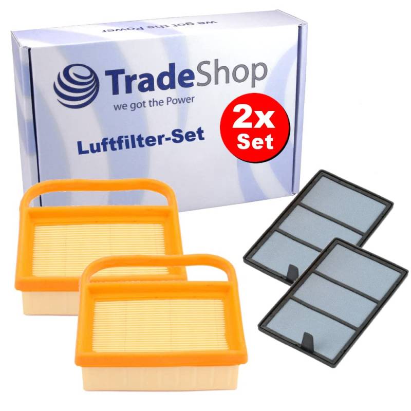 2x Trade-Shop Luft Filter mit Zusatzfilter Vorfilter für Stihl TS 410 TS 420 Benzin-Trennschleifer ersetzt 42381404402 42381404403 42381404404 von Trade-Shop