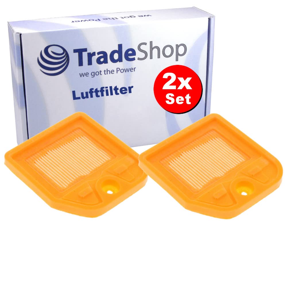 2x Trade-Shop Luftfilter/Papierfilter für Stihl HS 81, HS 81 R, HS 81 RC, HS 81 RC-E, HS 81 T, HS 81 TC, HS 81 TC-E, HS 82, HS 82 R, HS 82 RC von Trade-Shop