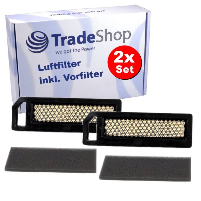 2x Trade-Shop Luftfilter inkl. Vorfilter ersetzt Kawasaki 11029-7010 KM-11029-7010 11029-7016 11029-0017 11029-0018 11029-7021 11013-2232 11013-7018 von Trade-Shop