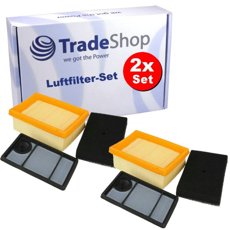 2x Trade-Shop Luftfilter inkl. Zusatzfilter + Schaumstoff-Filter für Stihl TS 400, BR 350, BR 430, SR 430, SR 450 Trennschleifer Laubbläser Sprühgerät von Trade-Shop