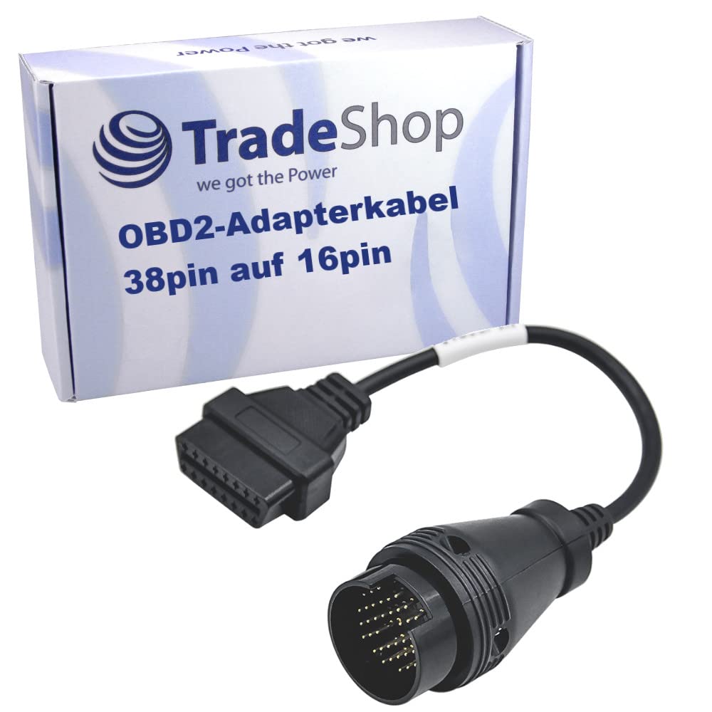 Trade-Shop OBD2 Diagnose Adapter Kabel 38pin Stecker auf 16pin kompatibel mit Autocom VCI CDP/CDP+, Delphi DS150 DS150E, TCS CDP (pro), kompatibel mit Autel, Launch von Trade-Shop
