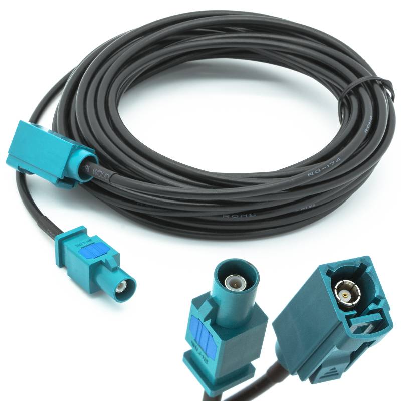 5m Auto Antennen Verlängerung Kabel GPS / FAKRA Männlich auf FAKRA Weiblich von Tradefox GmbH