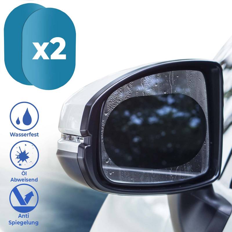 Auto Anti Wasser Nebel Film Sticker Rück Spiegel Schutz Folie Universal 17,5x20 von Tradefox GmbH