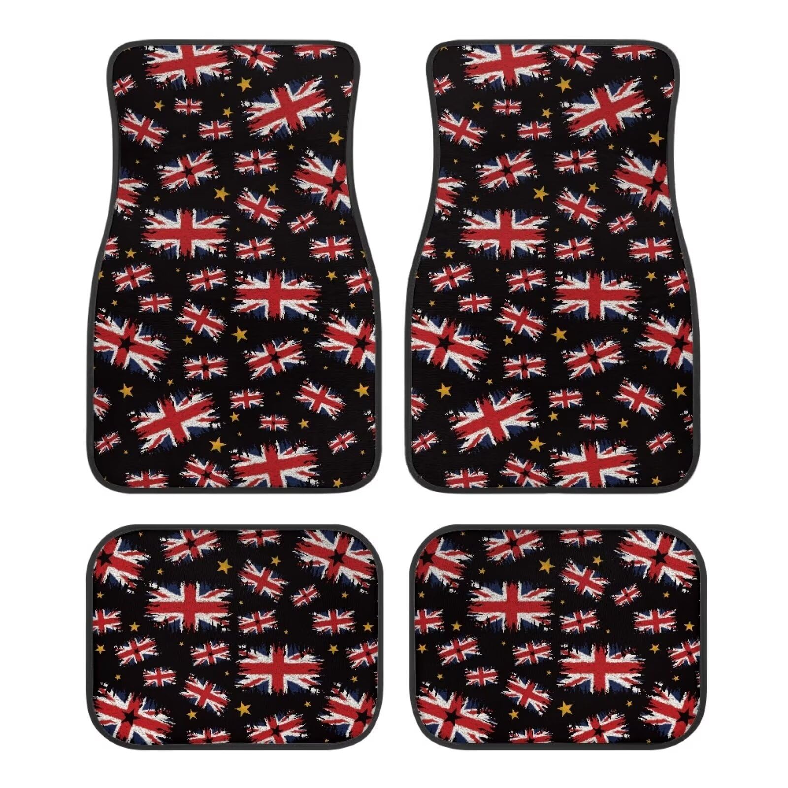 Auto-Fußmatten, Motiv: Union Jack, England-Flaggen, vorne und hinten, rutschfeste Unterseite, waschbar, leicht zu reinigen Auto-Fußmatten, Motiv: Union Jack, England-Flaggen, vorne und hinten, rutschfeste Unterseite, waschbar, leicht zu reinigen von TradesForU