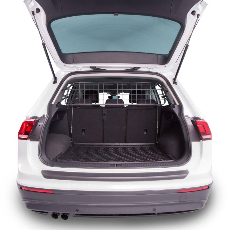 Travall Hundegitter kompatibel mit Volkswagen Tiguan (2016-2024) Fahrzeugspezifischer Kofferraumschutz Gepäckschutz Trenngitter Ladungsteiler Hochbelastbare Stahl Auto Haustierbarriere von Travall