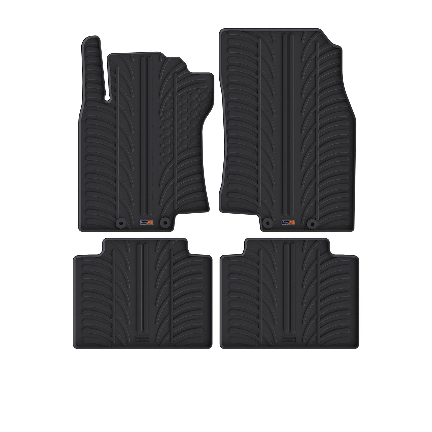 Travall Auto Gummimatten (4er Set) kompatibel mit Nissan X-Trail (2013-2021) - Strapazierfahige Robuste Premium Auto Fussmatten Schwarz Pflegeleichte Gummi Fussmatten von Travall