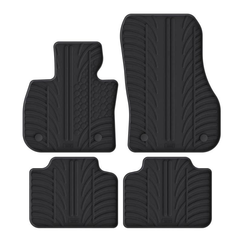 Travall Auto Gummimatten (4er Set) kompatibel mit BMW 2 Series Active Tourer Nicht passend f r das Hybridmodell (2021-) - Strapazierf hige Premium Autofu matten Schwarz Pflegeleichte Gummifu matten von Travall
