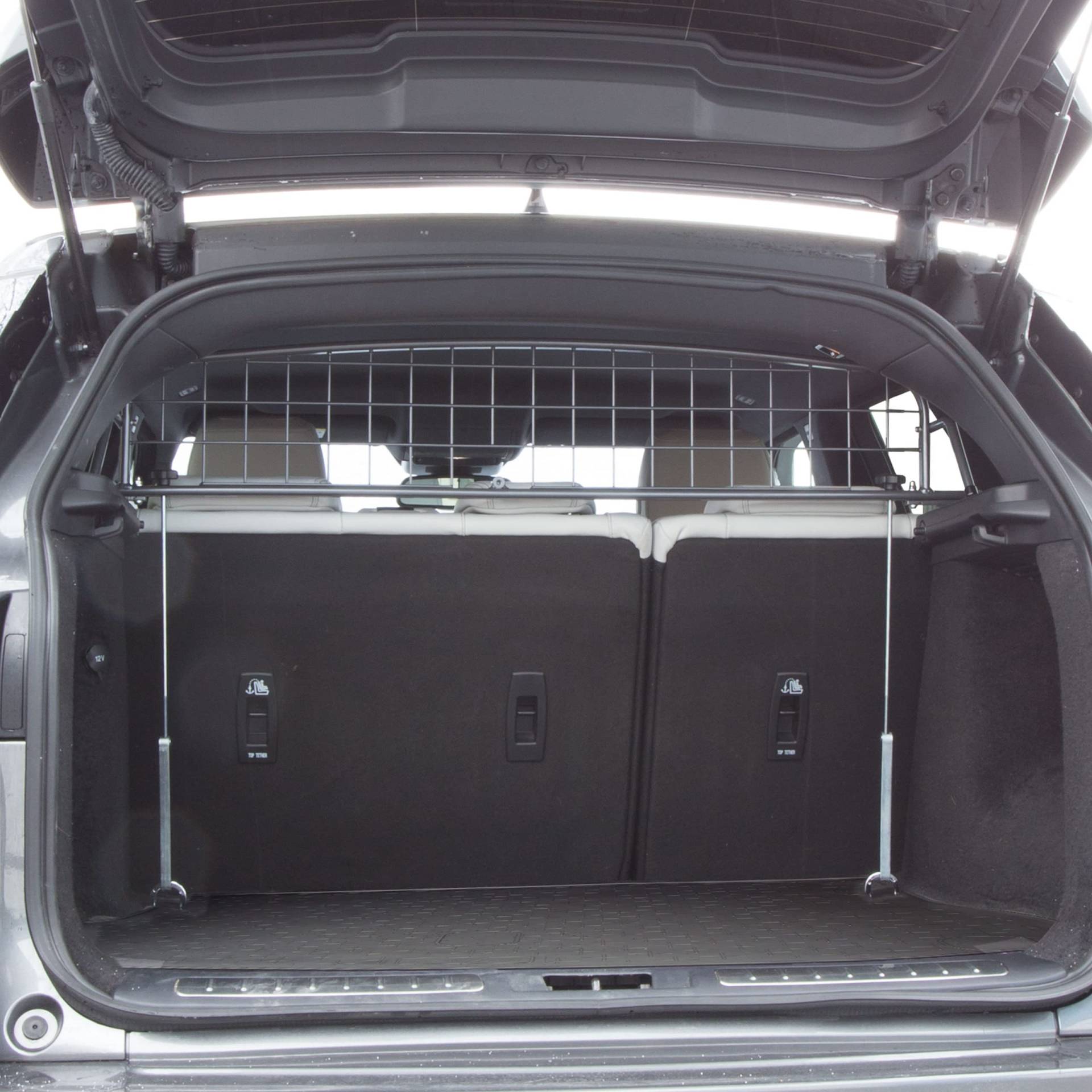 Travall Hundegitter kompatibel mit Land Rover R/R Evoque 5 Dr (2011-2018) Fahrzeugspezifischer Kofferraumschutz Gepäckschutz Trenngitter Ladungsteiler Hochbelastbare Stahl Auto Haustierbarriere von Travall