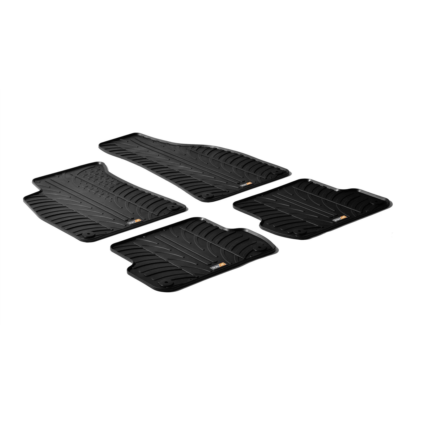 Travall Mats Gummifußmatten Kompatibel Mit Audi A4 Avant (2001-2008) A4 Limousine (2001-2007) SEAT Exeo (2008-2013) TRM1124 - Allwettermatten Nach Maß Fussmatten Set von Travall