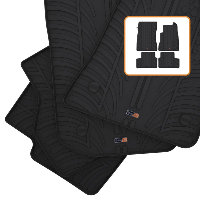 Travall Mats Gummifußmatten Kompatibel Mit SEAT Altea (2009-2015) Altea XL (2006-2015) Volkswagen Golf Plus (2008-2014) TRM1223 - Allwettermatten Nach Maß Fussmatten Set von Travall