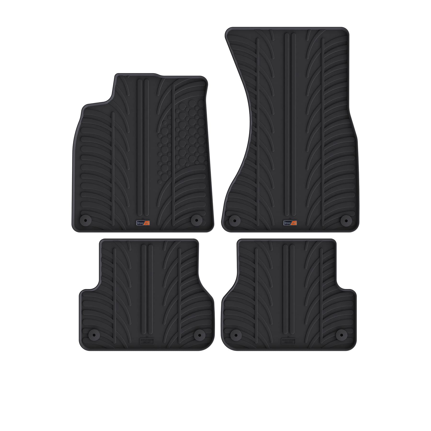 Travall Mats Gummifußmatten Kompatibel Mit Audi A6 Allroad 2012-2018 A6 Avant und Limousine 2011-2018 TRM1121 - Allwettermatten Nach Maß Fussmatten Set von Travall