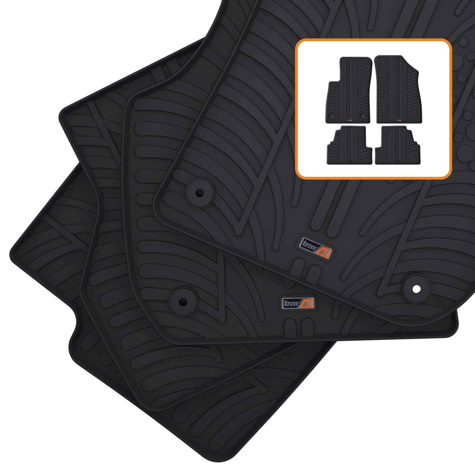 Travall Auto Gummimatten (4er Set) kompatibel mit Opel/Vauxhall Mokka (2012-2023) Chev Trax (2013-2023) 4 Stücke - Strapazierfähige Robuste Premium Auto Fußmatten Schwarz Pflegeleichte Gummifußmatten Travall Auto Gummimatten (4er Set) kompatibel mit Opel/Vauxhall Mokka (2012-2023) Chev Trax (2013-2023) 4 Stücke - Strapazierfähige Robuste Premium Auto Fußmatten Schwarz Pflegeleichte Gummifußmatten von Travall