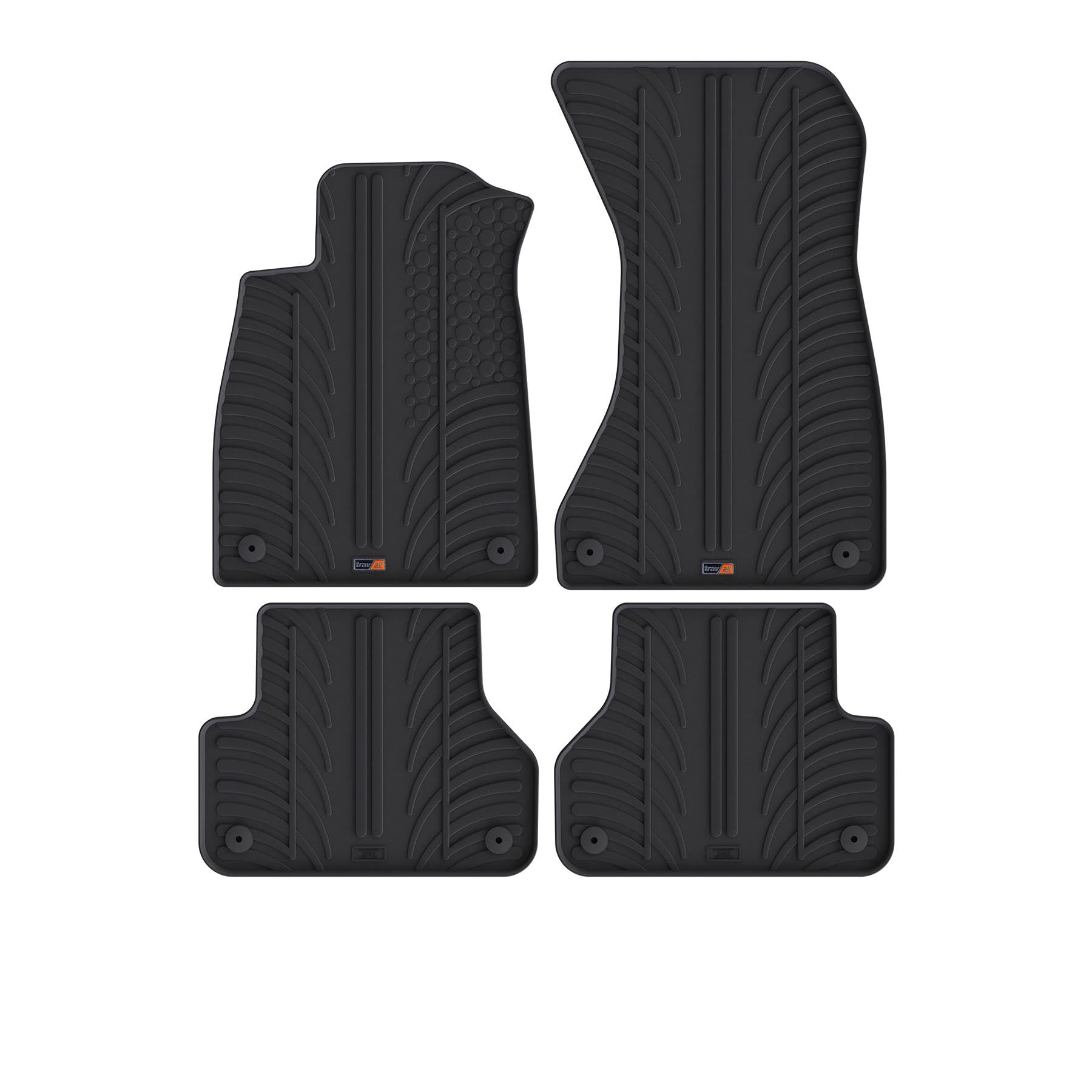 Travall Auto Gummimatten (4er Set) kompatibel mit Audi A5 Sportback (2016-) - Strapazierfähige Robuste Premium Auto Fußmatten Schwarz Pflegeleichte Gummifußmatten Travall Auto Gummimatten (4er Set) kompatibel mit Audi A5 Sportback (2016-) - Strapazierfähige Robuste Premium Auto Fußmatten Schwarz Pflegeleichte Gummifußmatten von Travall