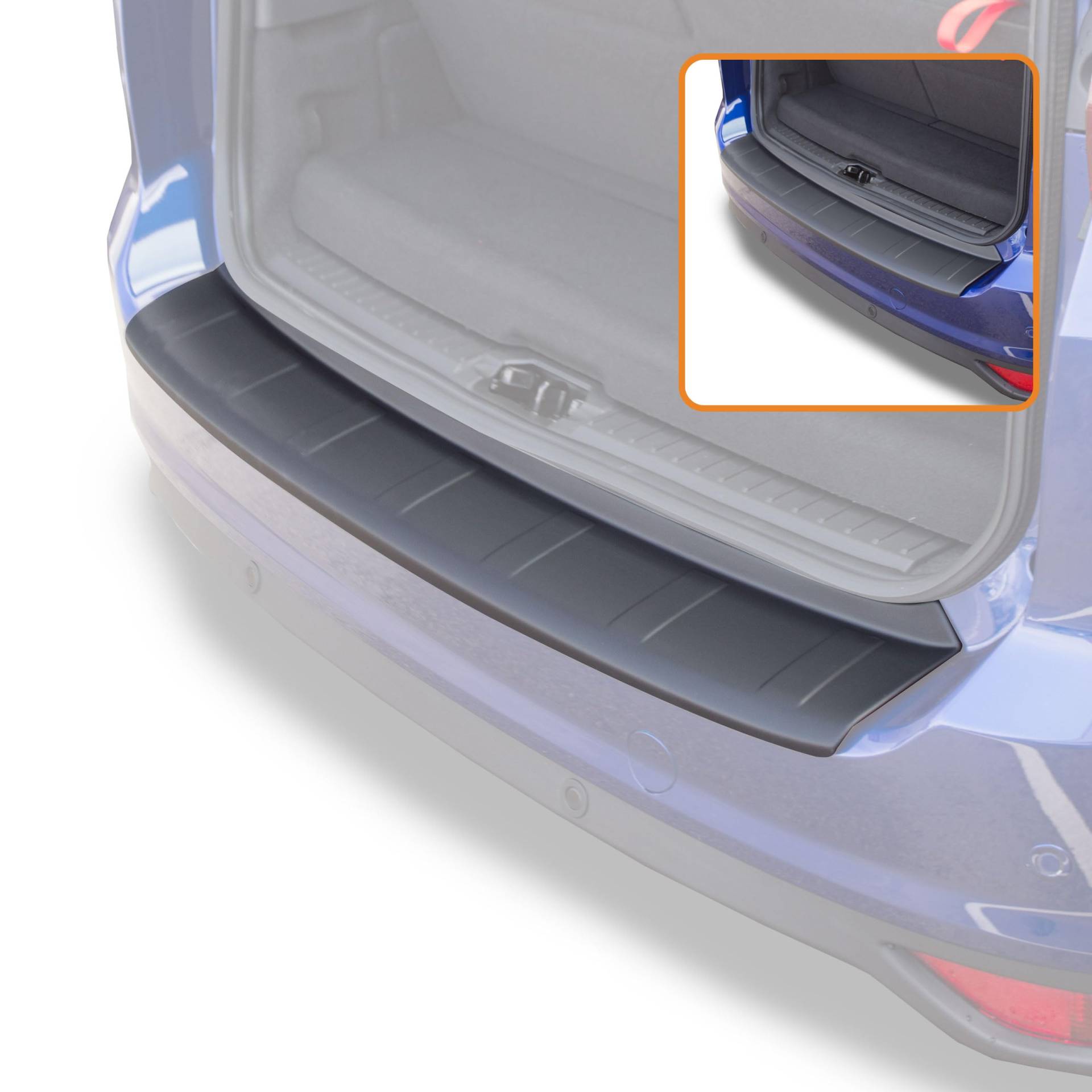 Travall Protector Stoßstangenschutz Kompatibel Mit Ford Grand C-Max 2010-2015 TBP1056P – Maßgeschneiderter Ladekantenschutz aus Hochwertigem ABS-Kunststoff von Travall