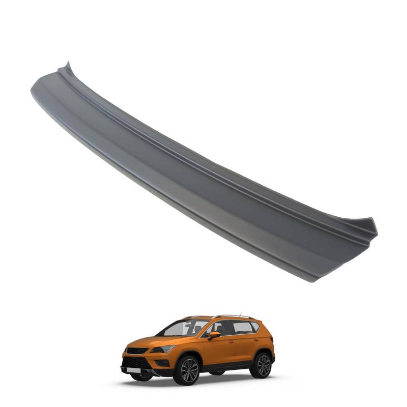 Travall Stoßstangenschutz kompatibel mit SEAT Ateca (2016-) - Ladekantenschutz Fahrzeugspezifischer schwarzer Stoßstangenschutz aus Kunststoff von Travall