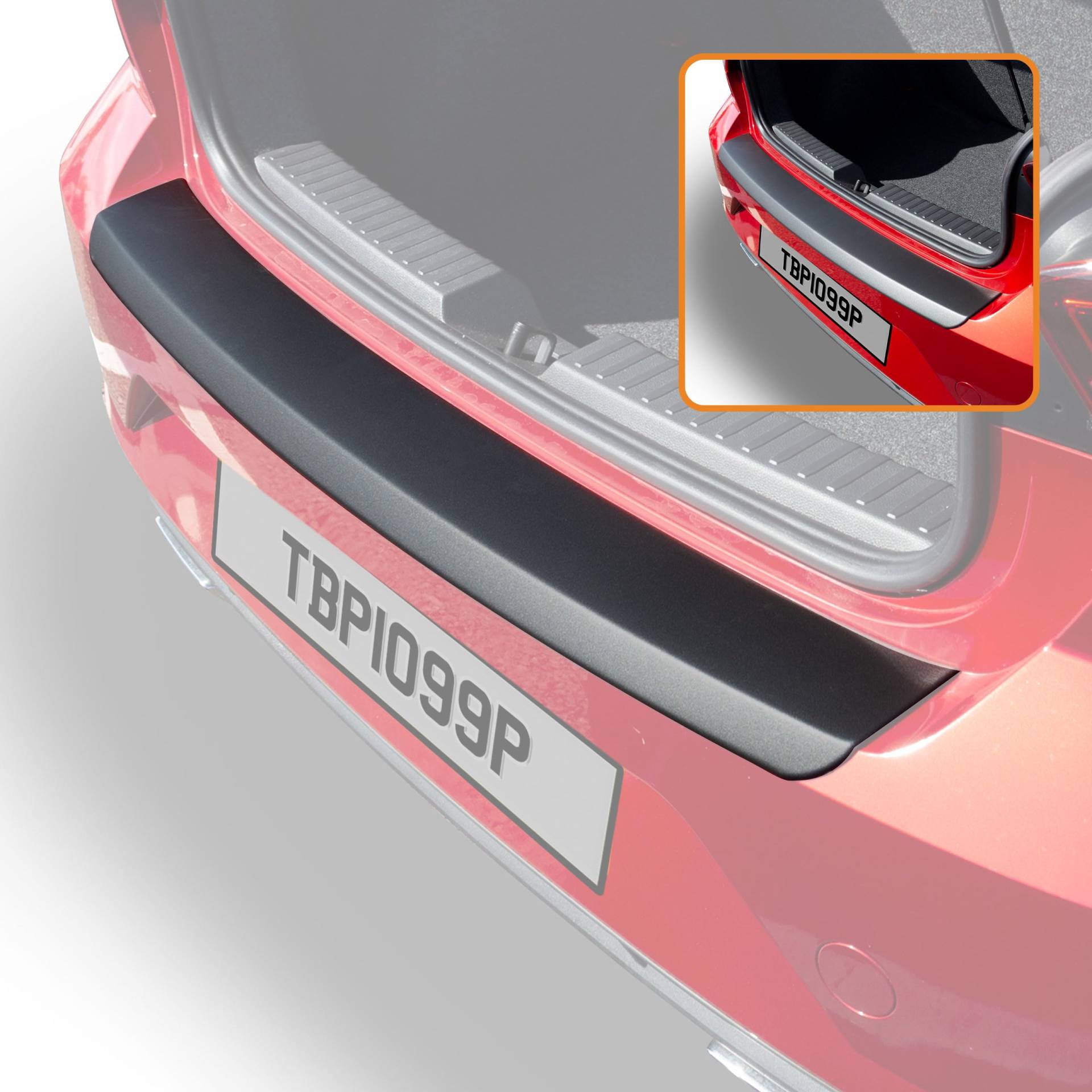 Travall Protector Stoßstangenschutz Kompatibel Mit Seat Ibiza 5 Türer Fließheck 2017-2021 TBP1099P – Maßgeschneiderter Ladekantenschutz aus Hochwertigem ABS-Kunststoff von Travall