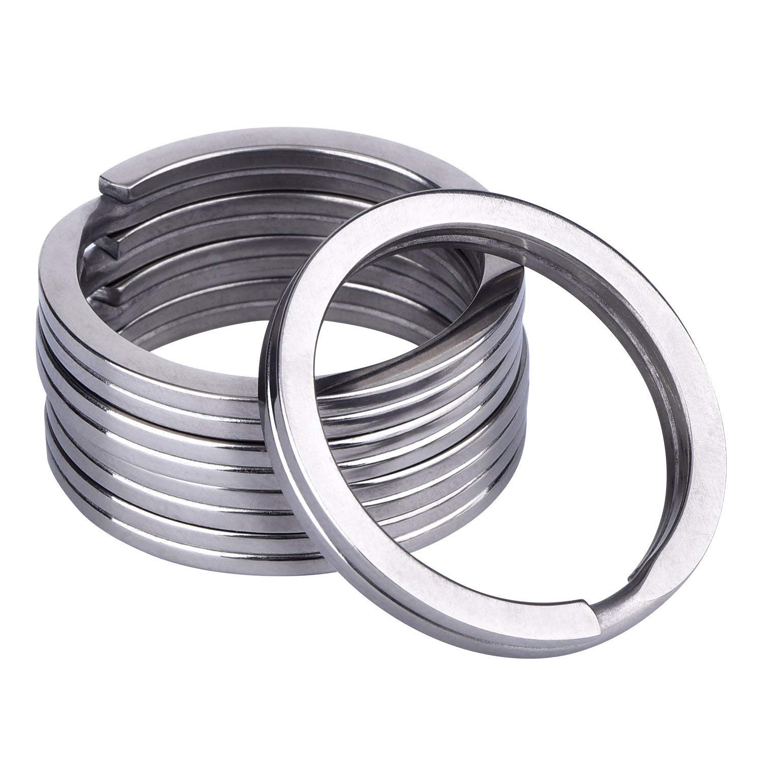 Trayosin 100 Stück Schlüsselanhänger 20mm Ø Runde Flache Metall Spalt Ringe für Haus Auto Schlüssel Organisation, Silber Trayosin 100 Stück Schlüsselanhänger 20mm Ø Runde Flache Metall Spalt Ringe für Haus Auto Schlüssel Organisation, Silber von Trayosin