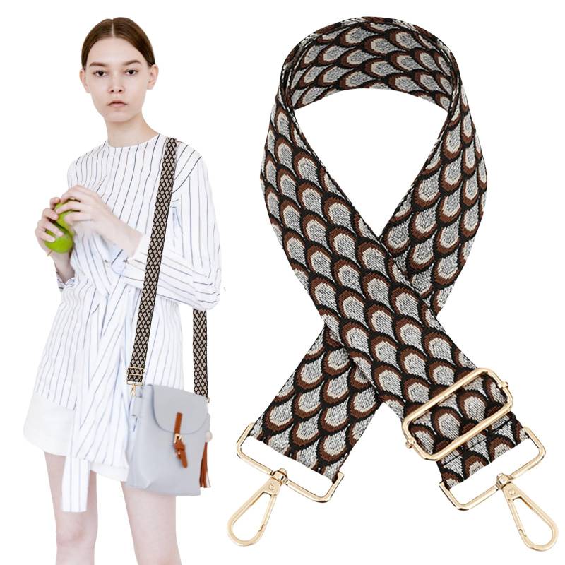 Traziewell Taschengurt für Damen Taschen Boho Verstellbar Schulterriemen 80-130cm mit Karabiner Breit Taschenhenkel Schultergurt für Taschen Umhängegurt für Handtaschen 1412 von Traziewell