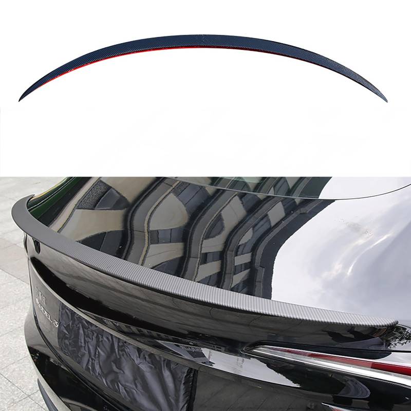 Treesiche Spoiler Original Für Tesla Model 3 2019-2023,Heckspoiler Flügel Lippe,Carbonfaser Spoiler Heckflügel Für Tesla Model 3 (Matte Carbonfaser) von Treesiche