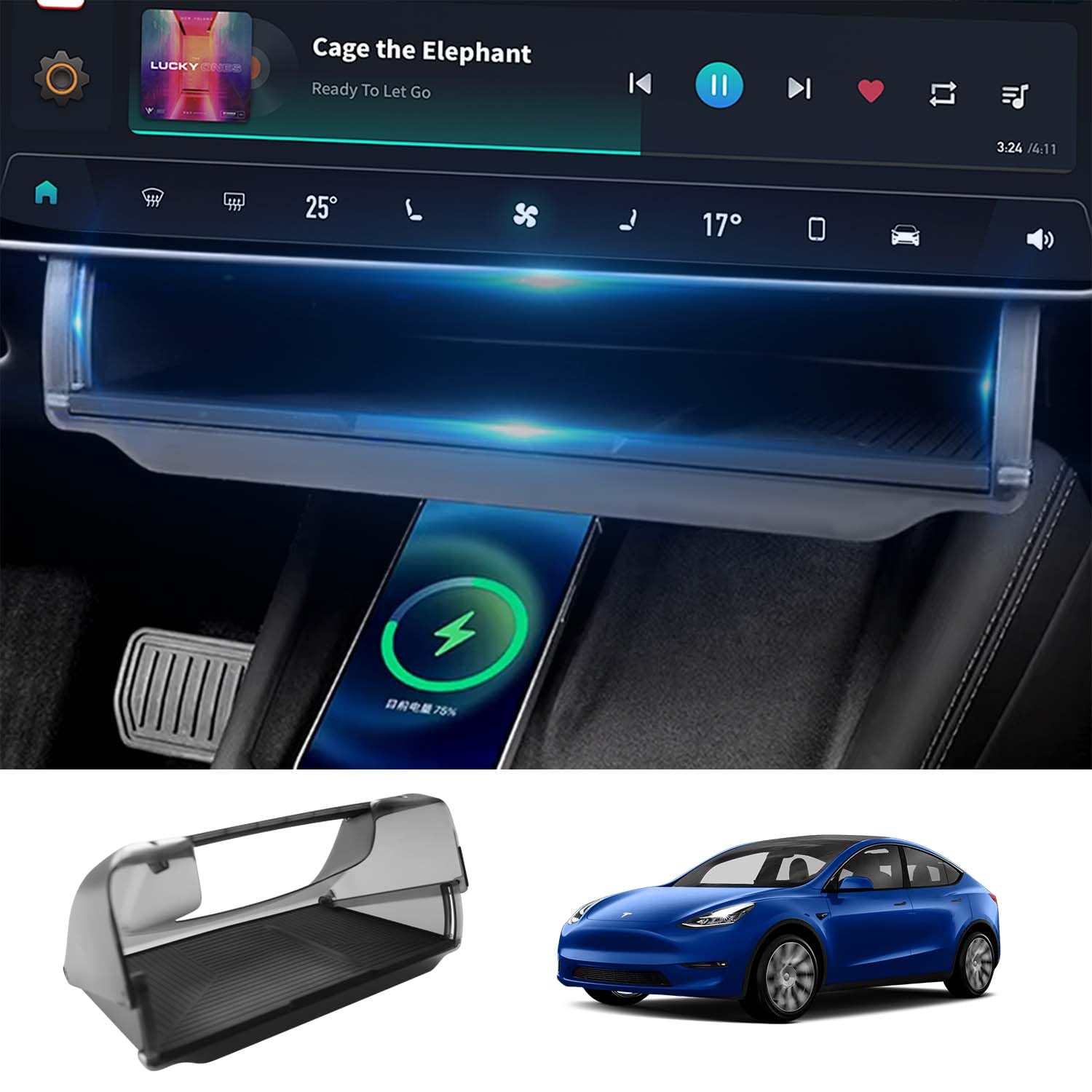 Treesiche Aufbewahrungsbox Unter Dem Bildschirm Für Tesla Model 3 2017-2023 Und Model Y 2020-2024, Mittelkonsolen Organizerablage, Tablet Halterung Aufbewahrung Entworfen Für Tesla Zubehör Treesiche Aufbewahrungsbox Unter Dem Bildschirm Für Tesla Model 3 2017-2023 Und Model Y 2020-2024, Mittelkonsolen Organizerablage, Tablet Halterung Aufbewahrung Entworfen Für Tesla Zubehör von Treesiche