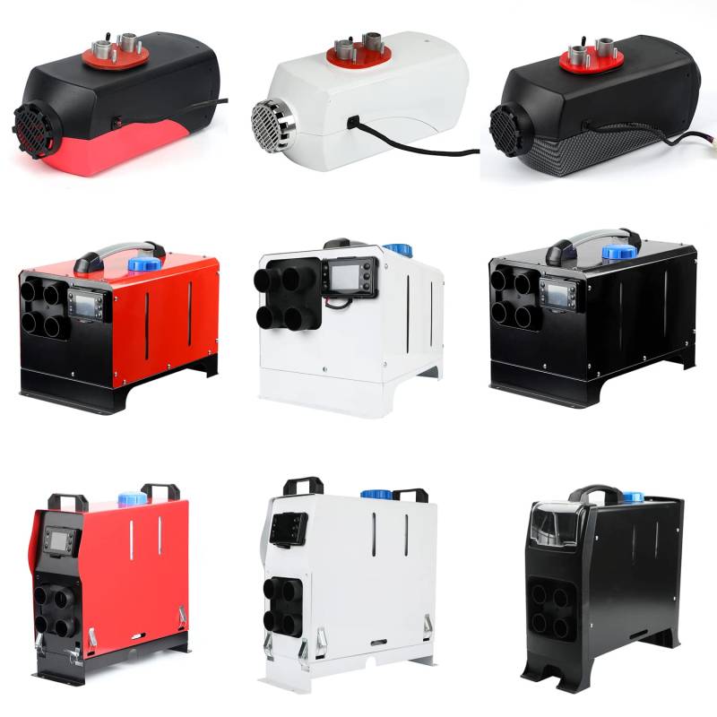 Triclicks 12V Diesel Lufterhitzer 5KW Luft Dieselheizung Standheizung Air Diesel Diesel für Auto RV LKW Wohnmobil, Dieselheizung mit LCD-Display&Fernbedienung (Rot + Schwarz (App-verbindbar), Größe A) von Triclicks