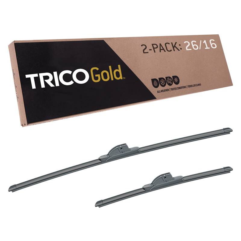TRICO Gold 26 & 16 Zoll 2 Stück Auto Ersatz Windschutzscheibe Wischerblätter für My Car (18-2616) von Trico