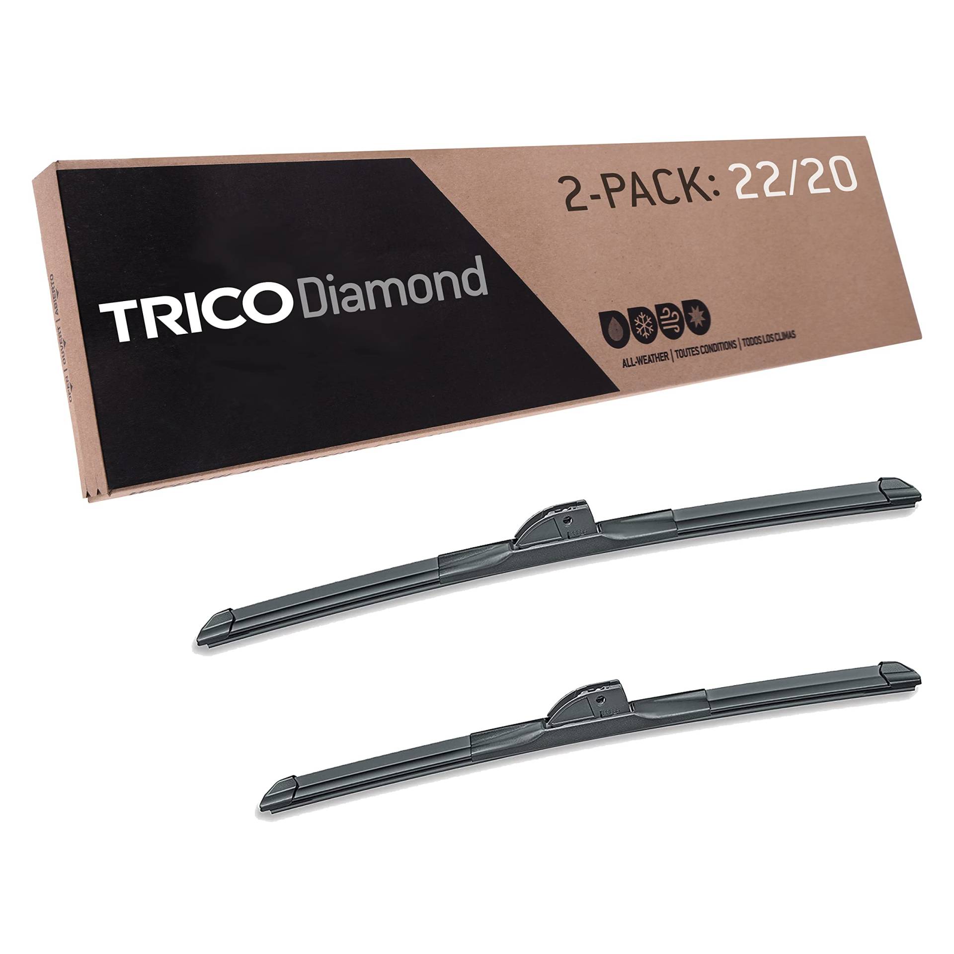 TRICO Platinum 25-2220 Scheibenwischerblätter für My Car (56 und 50,8 cm), 2 Stück von Trico
