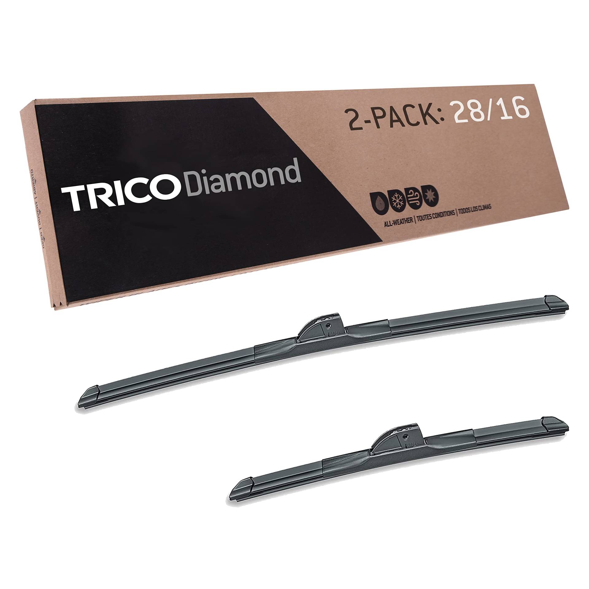 TRICO Platinum 25-2816 Ersatz-Scheibenwischerblätter für My Car (28 Zoll und 40,6 cm), 2 Stück von Trico