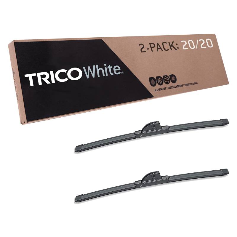 TRICO Weiße 50,8 cm + 50,8 cm Extreme Weather Premium Winter Automotive Ersatz Scheibenwischerblätter (2er-Set) Beifahrer- und Fahrerseite Allwetterstrahl-Wischerblätter für ausgewählte von Trico