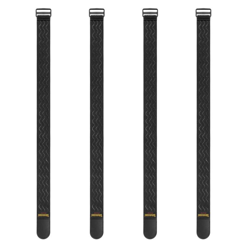 Trilancer Elastische Gurte mit Anti-Rutsch-Streifen, 81x5 cm (4er Pack) Mehrzweck-Klettbänder für Schläuche, Kabel, Fahrrad, Camping, Gepäck, Yogamatten von Trilancer