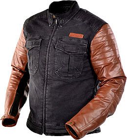 Trilobite Acid Scrambler, Leder-/Textiljacke - Schwarz/Braun - XL von Trilobite