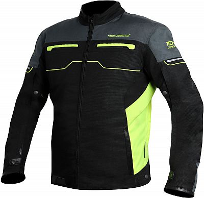 Trilobite All Ride, Textiljacke wasserdicht - Schwarz/Grau/Neon-Gelb - L von Trilobite