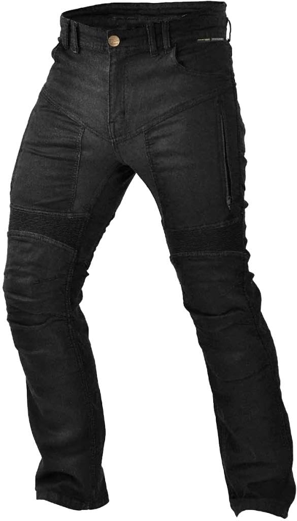Trilobite Parado Doublelayer schwarz | Regular Fit CE AAA Herren Motorradjeans mit Tri-Stretcher Pro und Protektoren, 46/32 von Trilobite