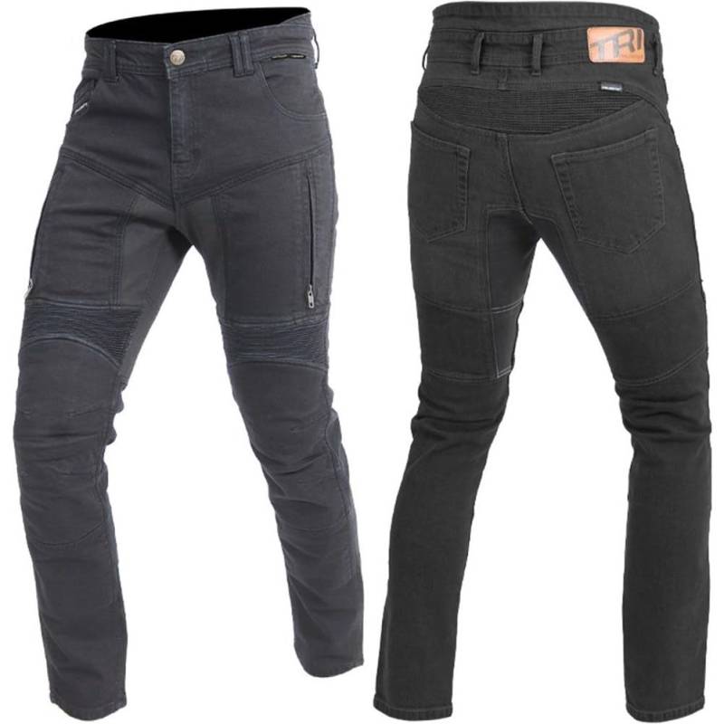 Trilobite Parado Black Monolayer Slim Motorrad Jeans, schwarz, 38/32 von Trilobite
