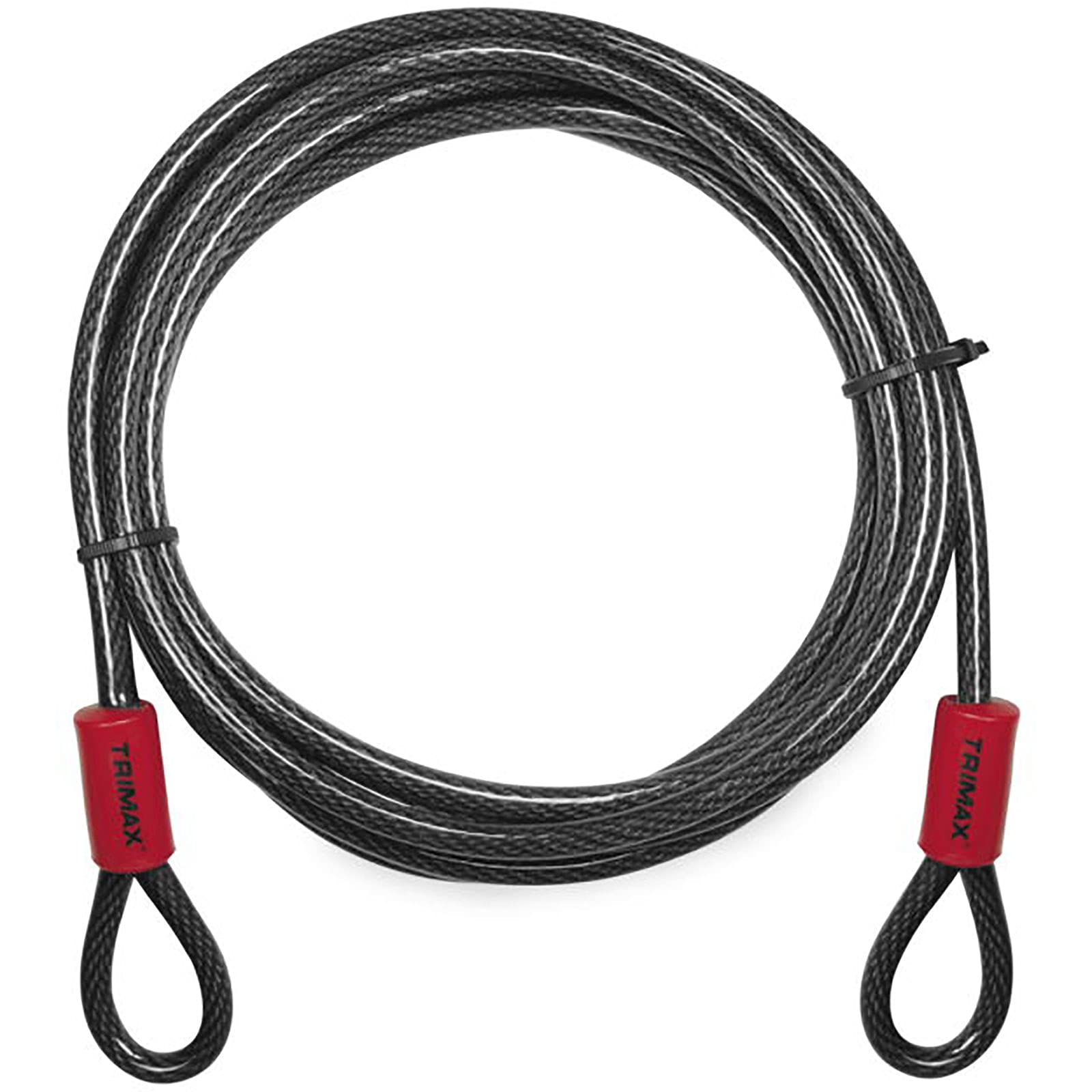 Trimax Trimaflex TDL1510 Mehrzweck-Sicherheitskabel mit zwei Schlaufen, 4,5 m x 10 mm, handelsübliches Sicherheitskabel für Ausrüstung, ATVs, Motorräder und mehr von Trimax