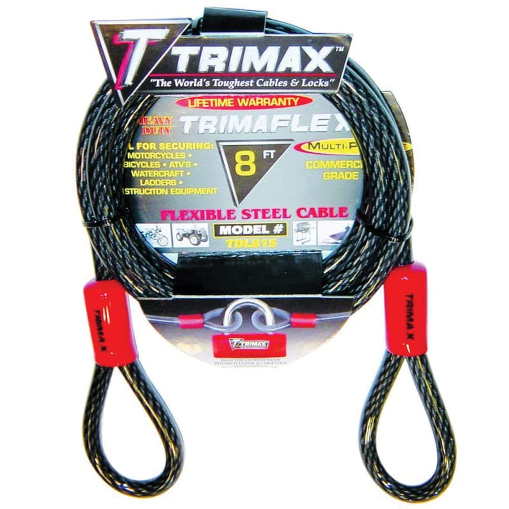 Trimax Trimaflex TDL815 Dual Loop Mehrzweck-Kabel, 2,3 m Länge x 15 mm, Kartenverpackung, Stahl von Trimax