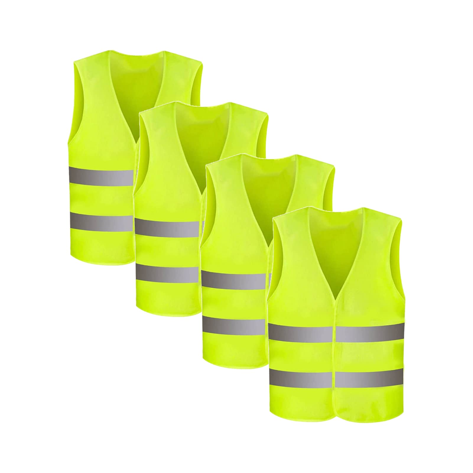 Trintion 4 STK Warnwesten Pannenweste Reflektierende Sicherheitswesten 360° Reflektierend Gelb Waschbar Unisex Pannenwesten Unfallweste für Auto Pkw LKW Trintion 4 STK Warnwesten Pannenweste Reflektierende Sicherheitswesten 360° Reflektierend Gelb Waschbar Unisex Pannenwesten Unfallweste für Auto Pkw LKW von Trintion