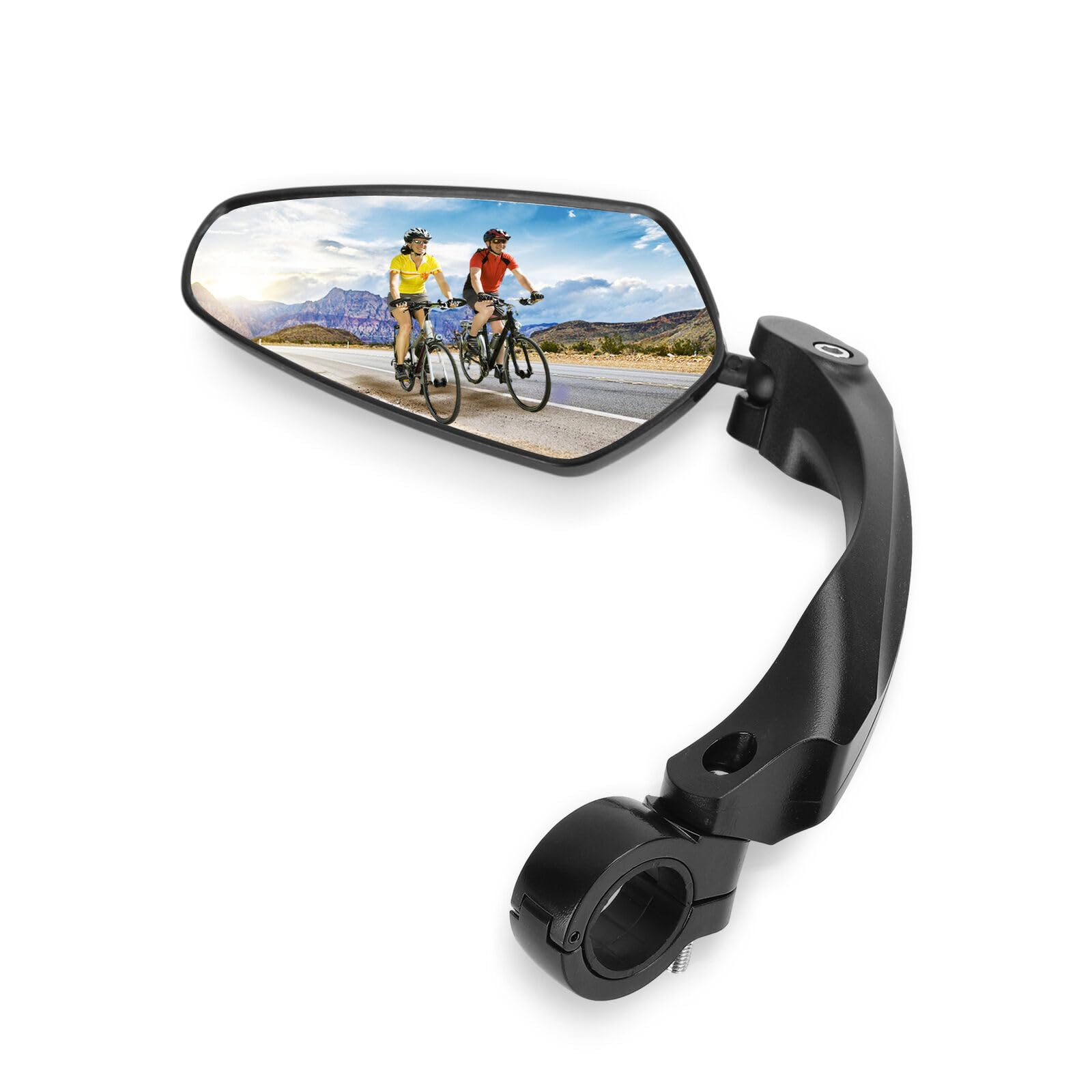 Trintion Fahrradspiegel, HD Extra Große Spiegelfläche Schlagfestes Echtglas, fahrradspiegel für lenker, fahrrad spiegel, 360 ° Drehbarer Fahrradrückspiege Universal (links Lenkerende) von Trintion