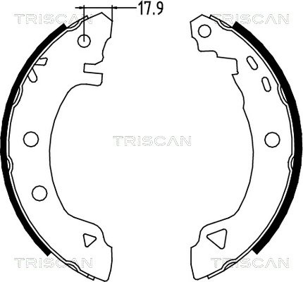 Bremsbackensatz Hinterachse Triscan 8100 12523 von Triscan