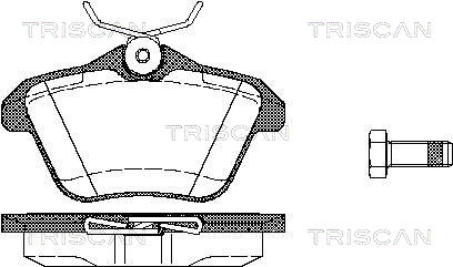 Bremsbelagsatz, Scheibenbremse Hinterachse Triscan 8110 12003 von Triscan