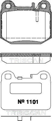 Bremsbelagsatz, Scheibenbremse Hinterachse Triscan 8110 23032 von Triscan