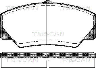 Bremsbelagsatz, Scheibenbremse Vorderachse Triscan 8110 16844 von Triscan