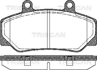 Bremsbelagsatz, Scheibenbremse Vorderachse Triscan 8110 27935 von Triscan
