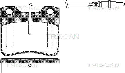 Bremsbelagsatz, Scheibenbremse Vorderachse Triscan 8110 28958 von Triscan
