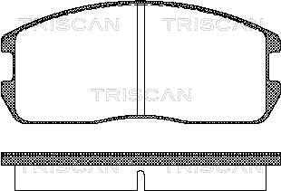 Bremsbelagsatz, Scheibenbremse Vorderachse Triscan 8110 42832 von Triscan