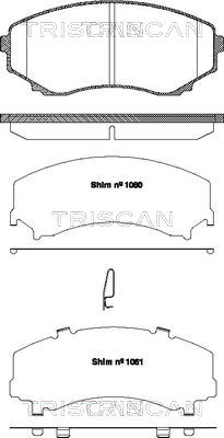 Bremsbelagsatz, Scheibenbremse Vorderachse Triscan 8110 50022 Bremsbelagsatz, Scheibenbremse Vorderachse Triscan 8110 50022 von Triscan